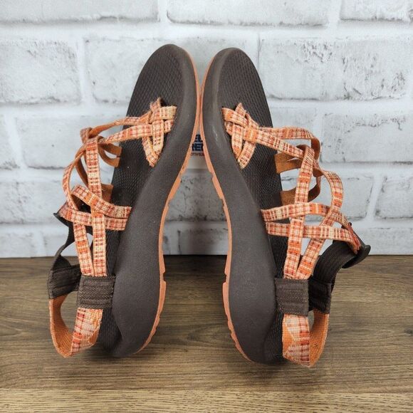 Chaco ZX2 Women’s Sport Hiking Outdoor Sandals Patched Amber Orange Brown Size 7 - Picture 7 of 9